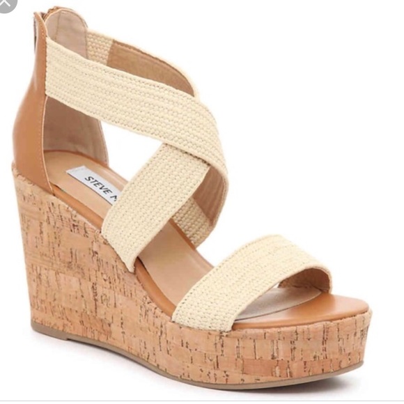 cream platform sandals